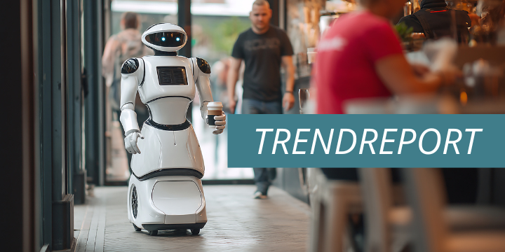 Symbolbild Trendreport Service Automation im Tourismus, Gastronomie Roboter