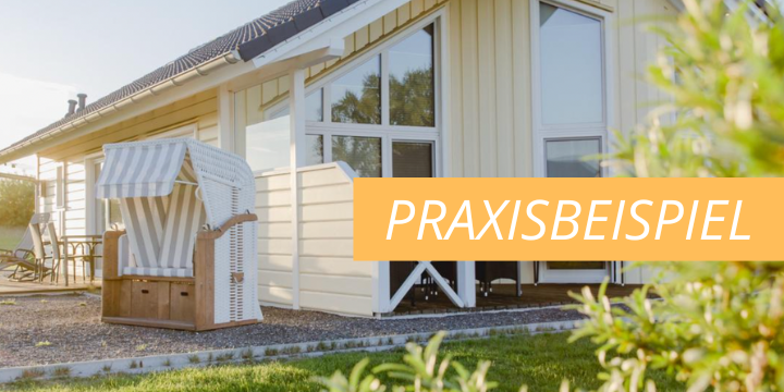 Bild Ferienhaus Schriftzug Praxisbeispiel
