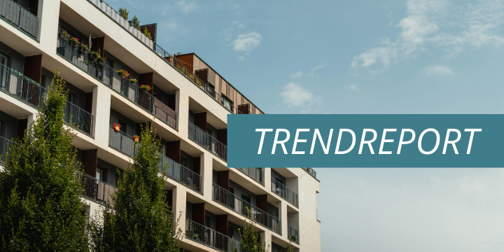 Symbolbild Trendreport, Haus und Himmel