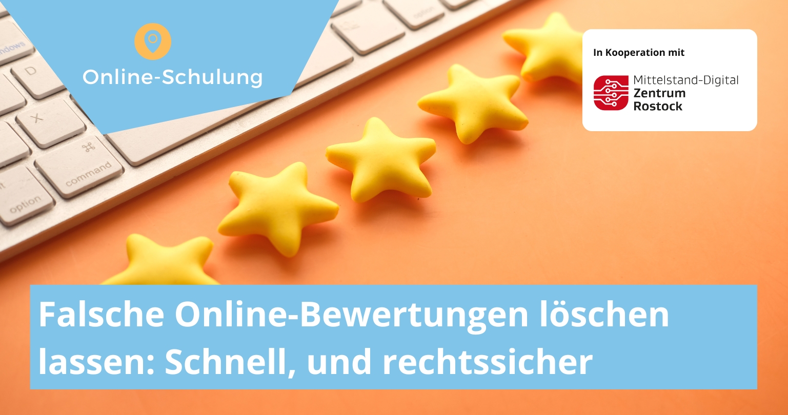 Online Bewertungssterne und eine Tastatur